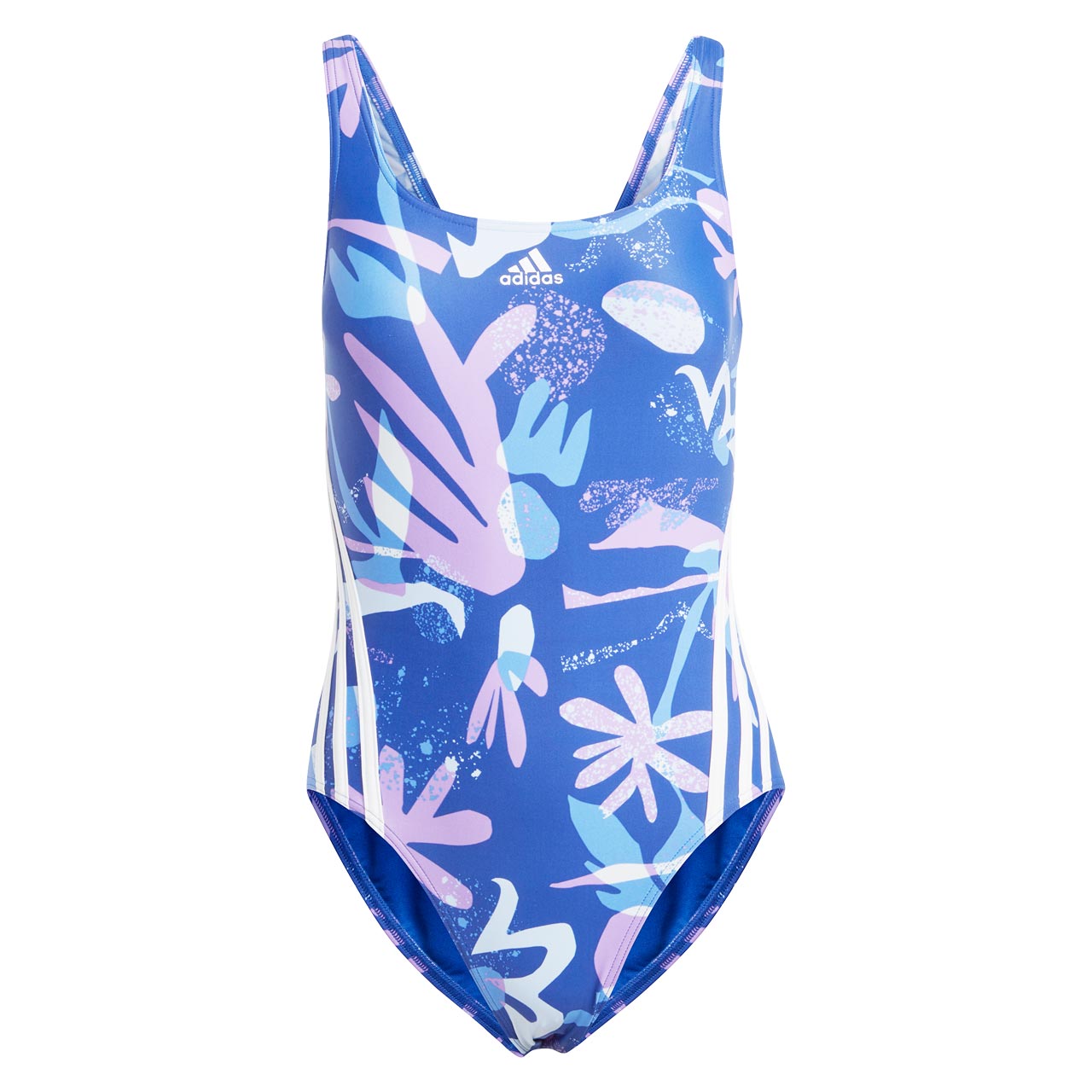 Damen Badeanzug Floral 3-Streifen