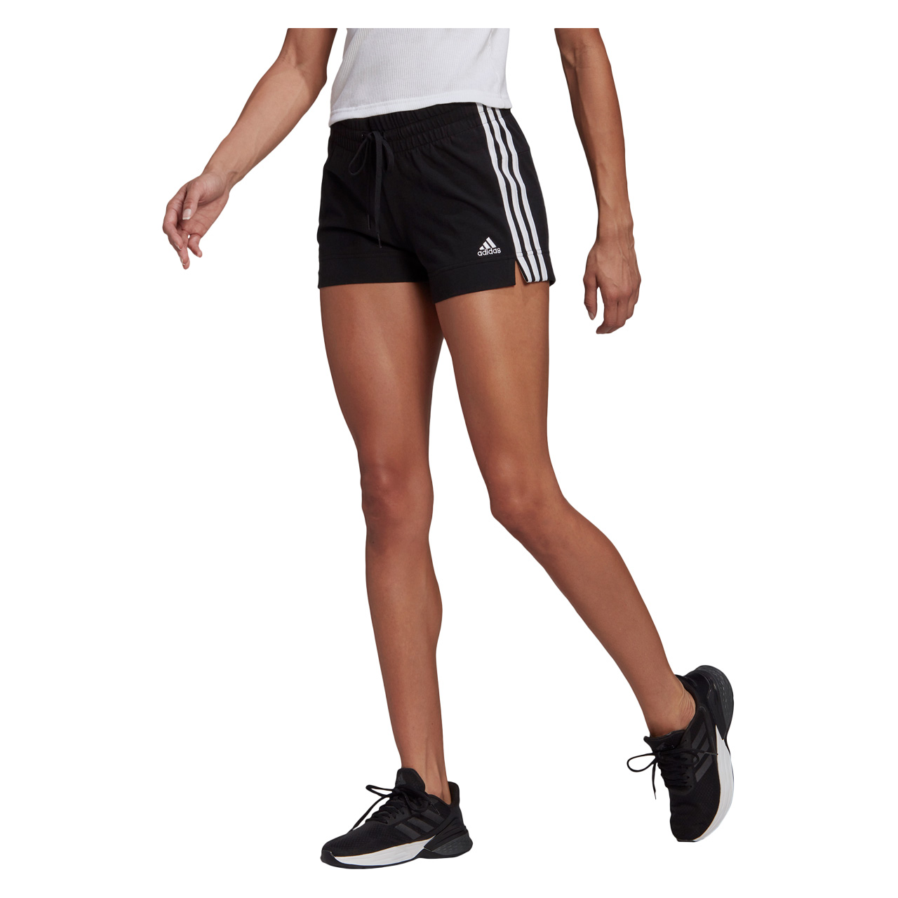 Damen Sporthose 3 Streifen Essentials Shorts