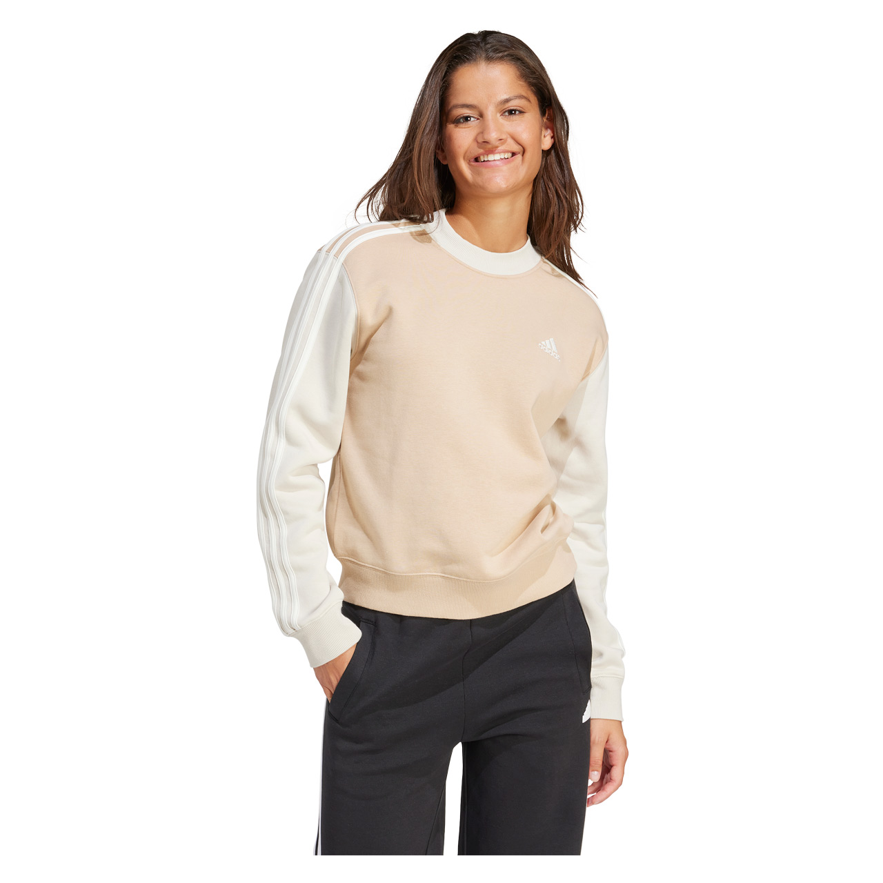 Damen Sweatshirt Essentials 3-Streifen Half-Neck