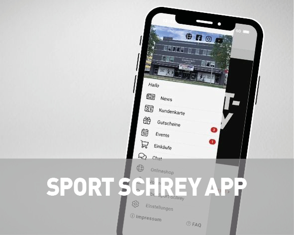 Smartphone mit Sport Schrey App